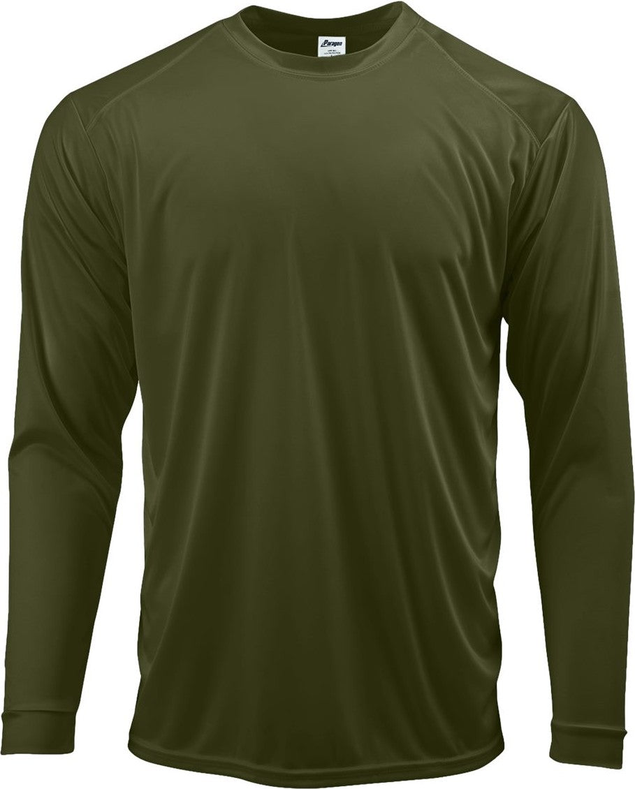 Olive Green Long Islander Performance Long Sleeve T-Shirt - 210