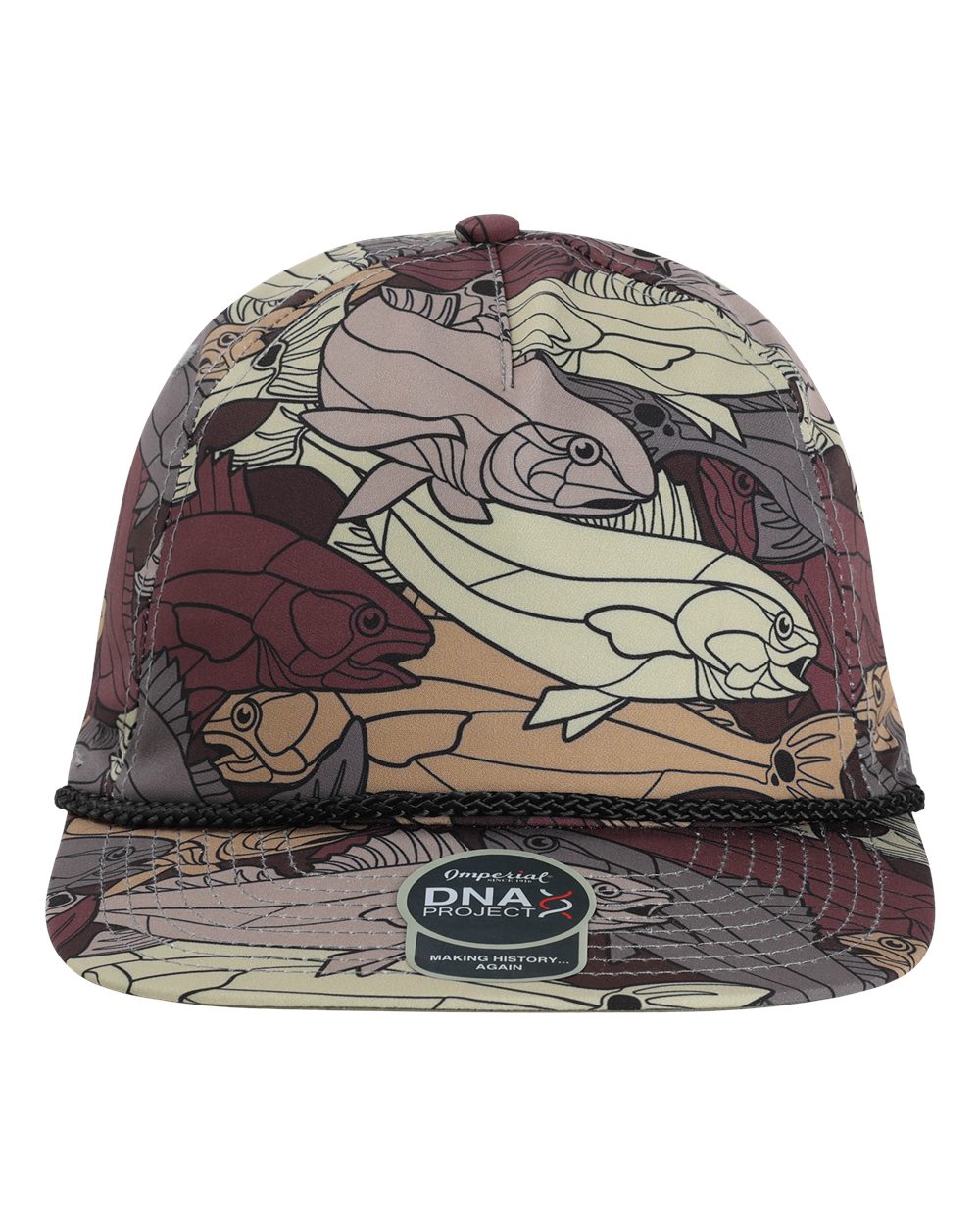 Front View of Olive Green/ Tan The Golden Hour Cap - DNA014