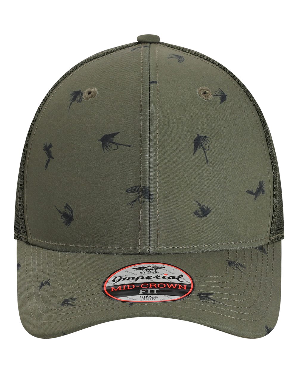 Front View of Olive Green The Passenger Side Cap - 4074