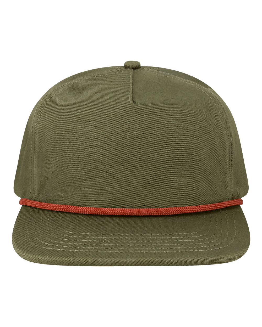 Front View of Olive Green Unstructured with Rope Cap - WILSON