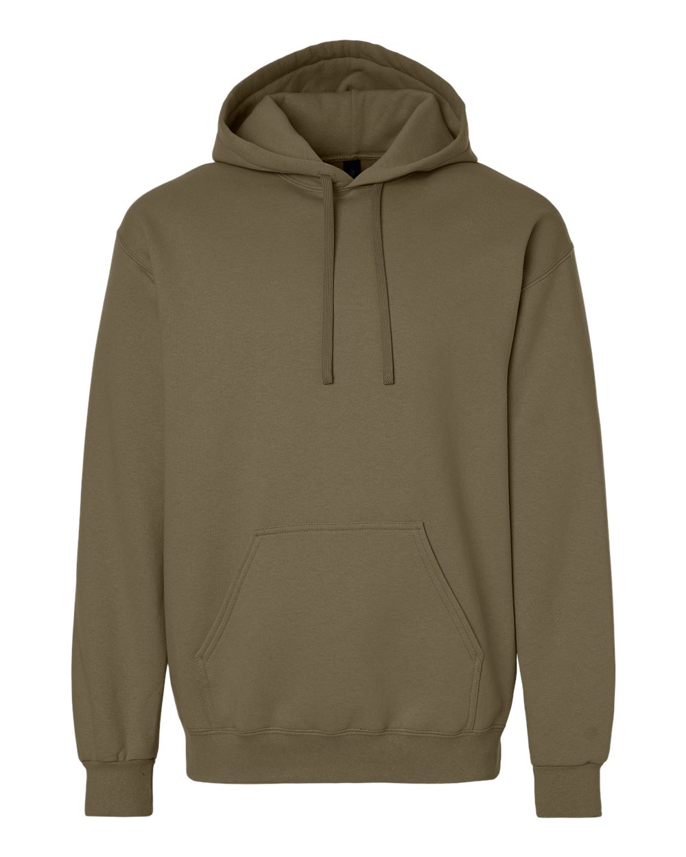 Front View of Olive Hammer™ Maxweight Hooded Sweatshirt - 19500