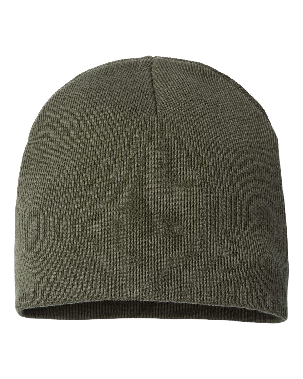 Front View of Olive Sustainable Beanie - YALA
