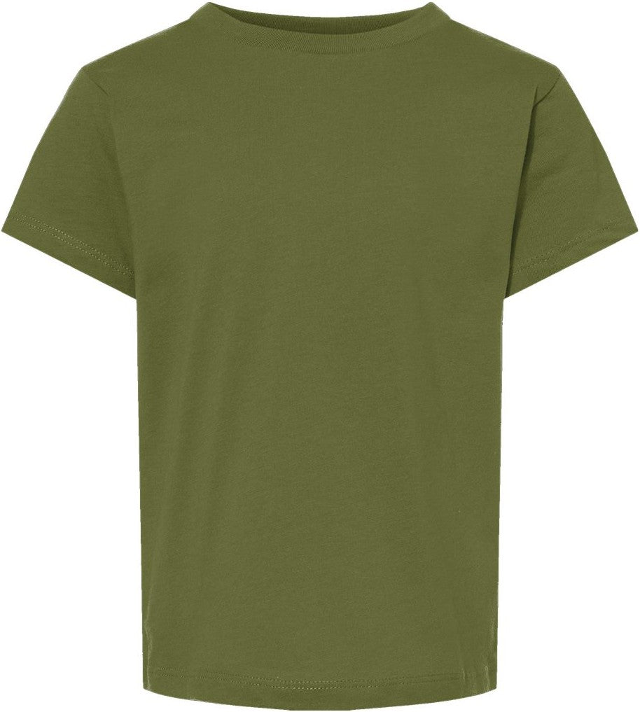 Front View of Olive Toddler Jersey Tee - 3001T