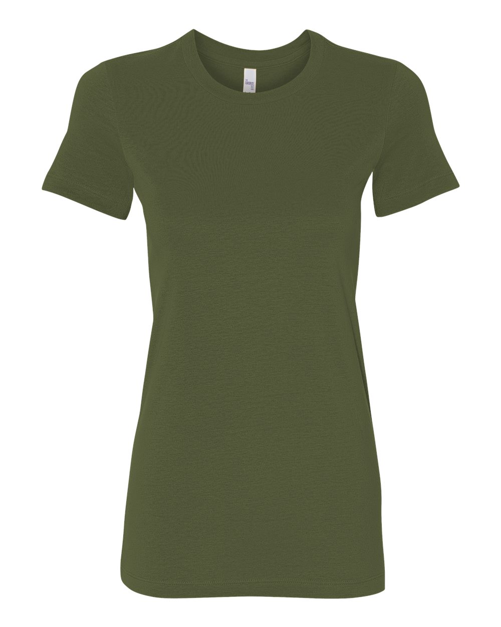 Front View of Olive Women's Slim Fit Tee - 6004