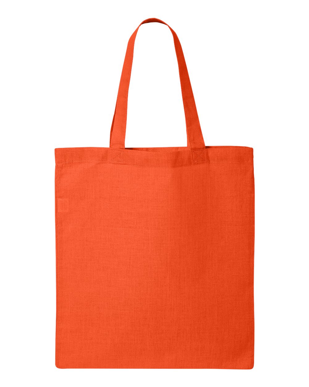 Front View of Orange Economical Tote - QTB