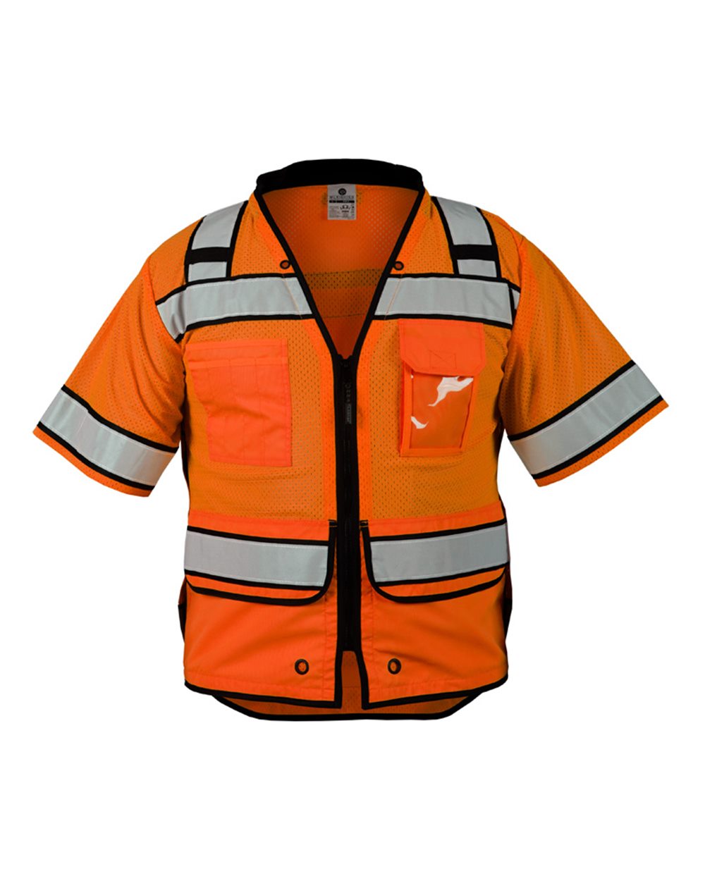 Front View of Orange High Performance Surveyors Vest - S5014-5015
