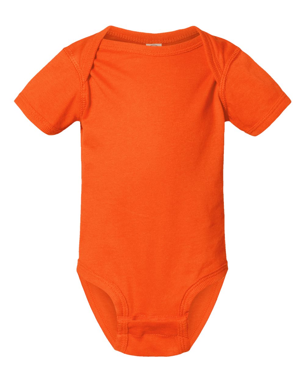 Front View of Orange Infant Fine Jersey Bodysuit - 4424