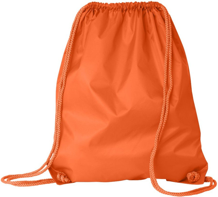 Front View of Orange Large Drawstring Pack with DUROcord - 8882