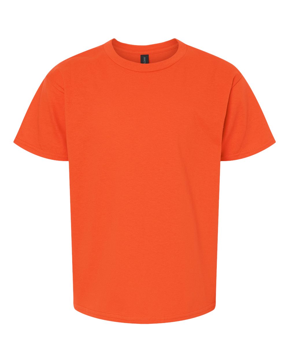 Front View of Orange Light Cotton Youth T-Shirt - 3000B