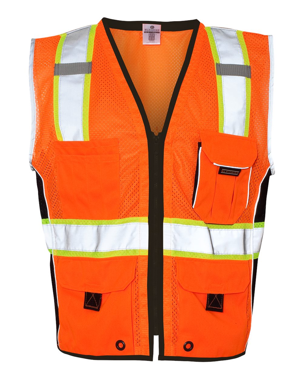 Front View of Orange Premium Black Series® Heavy-Duty Vest - 1513-1514