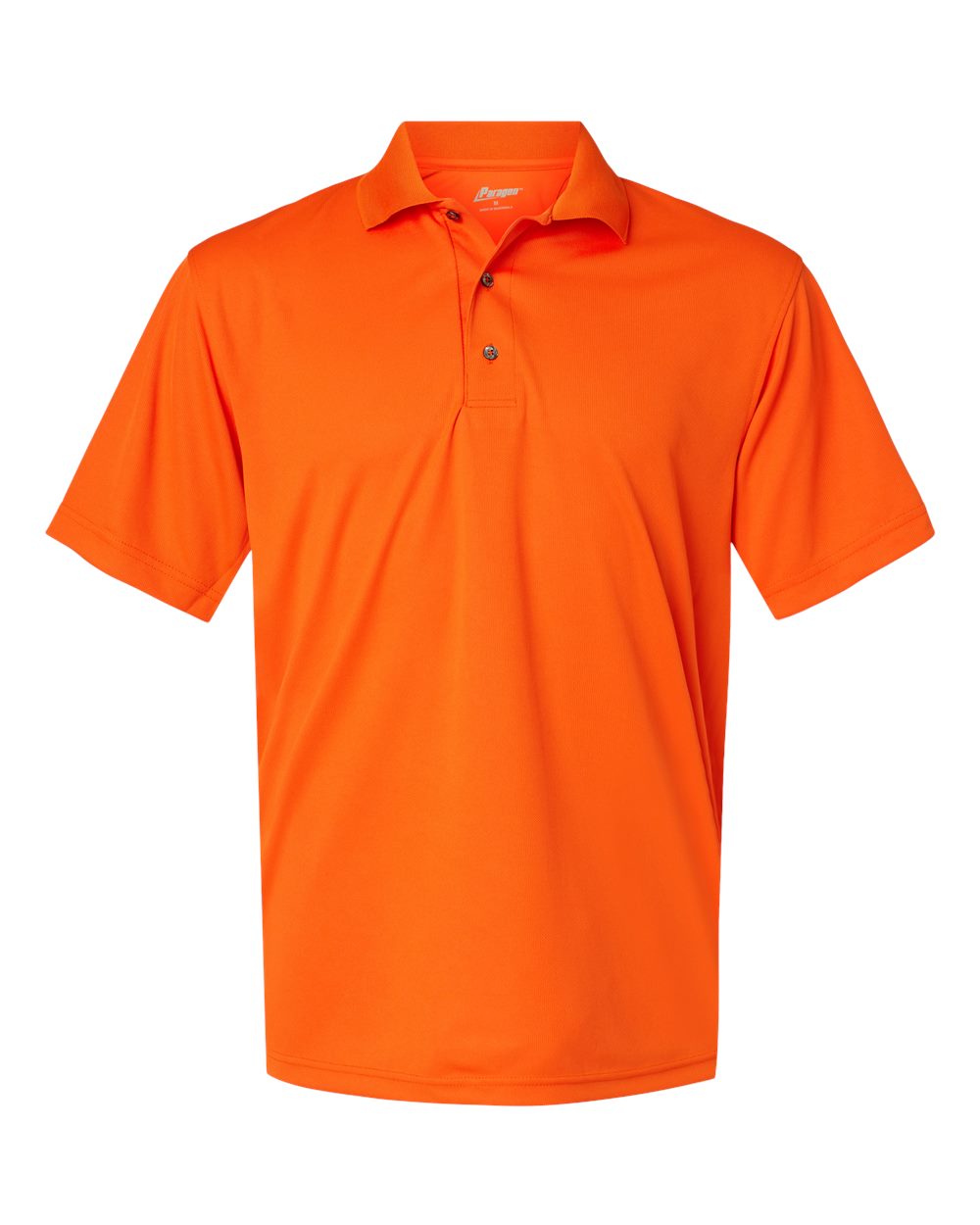 Front View of Orange Saratoga Performance Mini Mesh Polo - 100