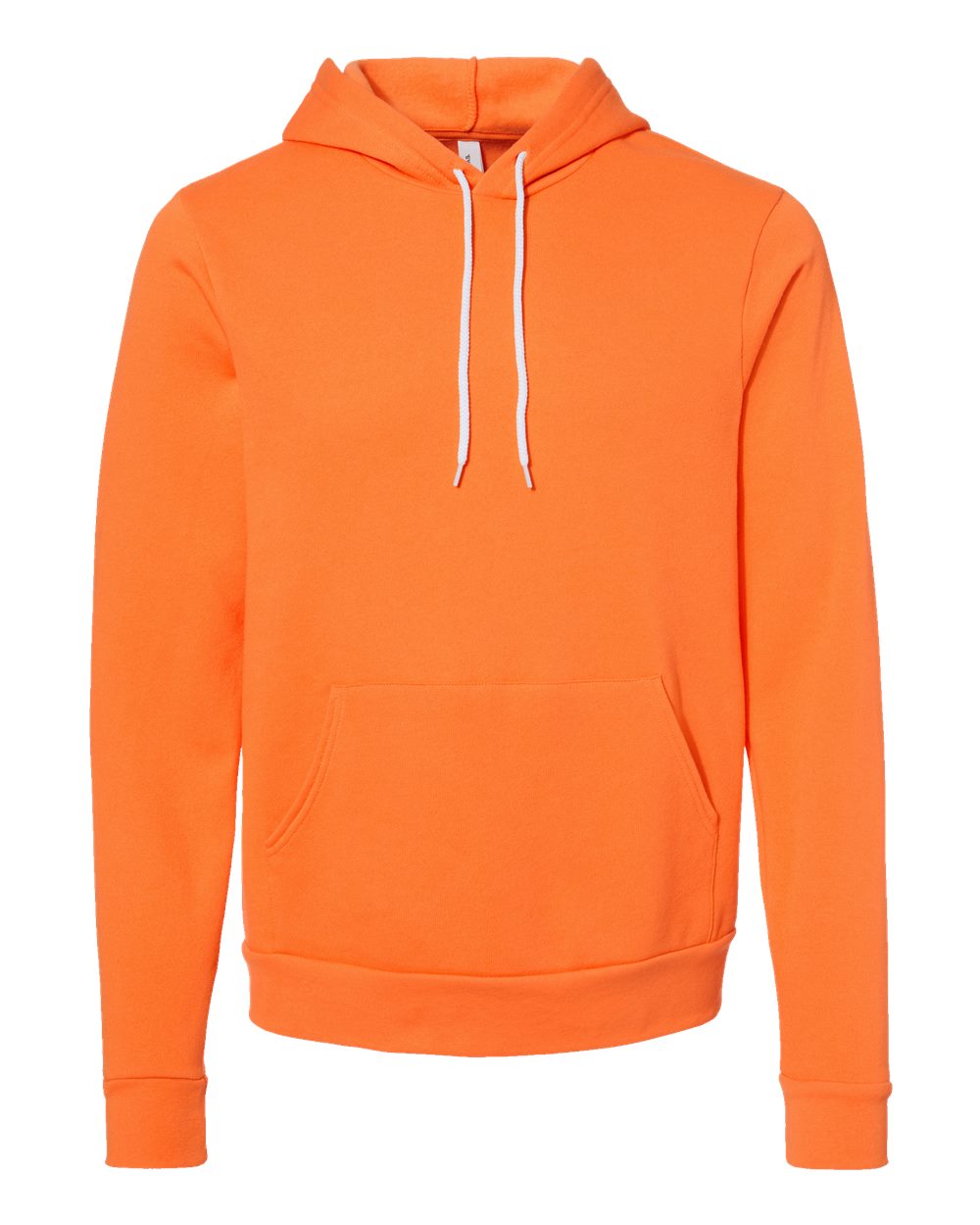 Front View of Orange Sponge Fleece Hoodie - 3719