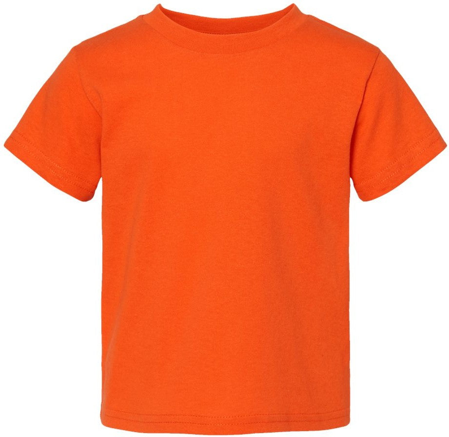 Front View of Orange Toddler Cotton Jersey Tee - 3301T