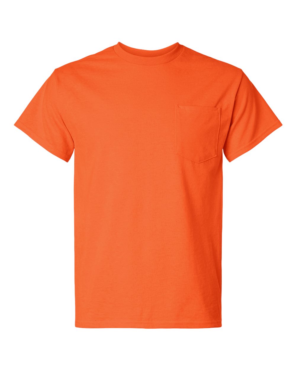 Front View of Orange Ultra Cotton® Pocket T-Shirt - 2300