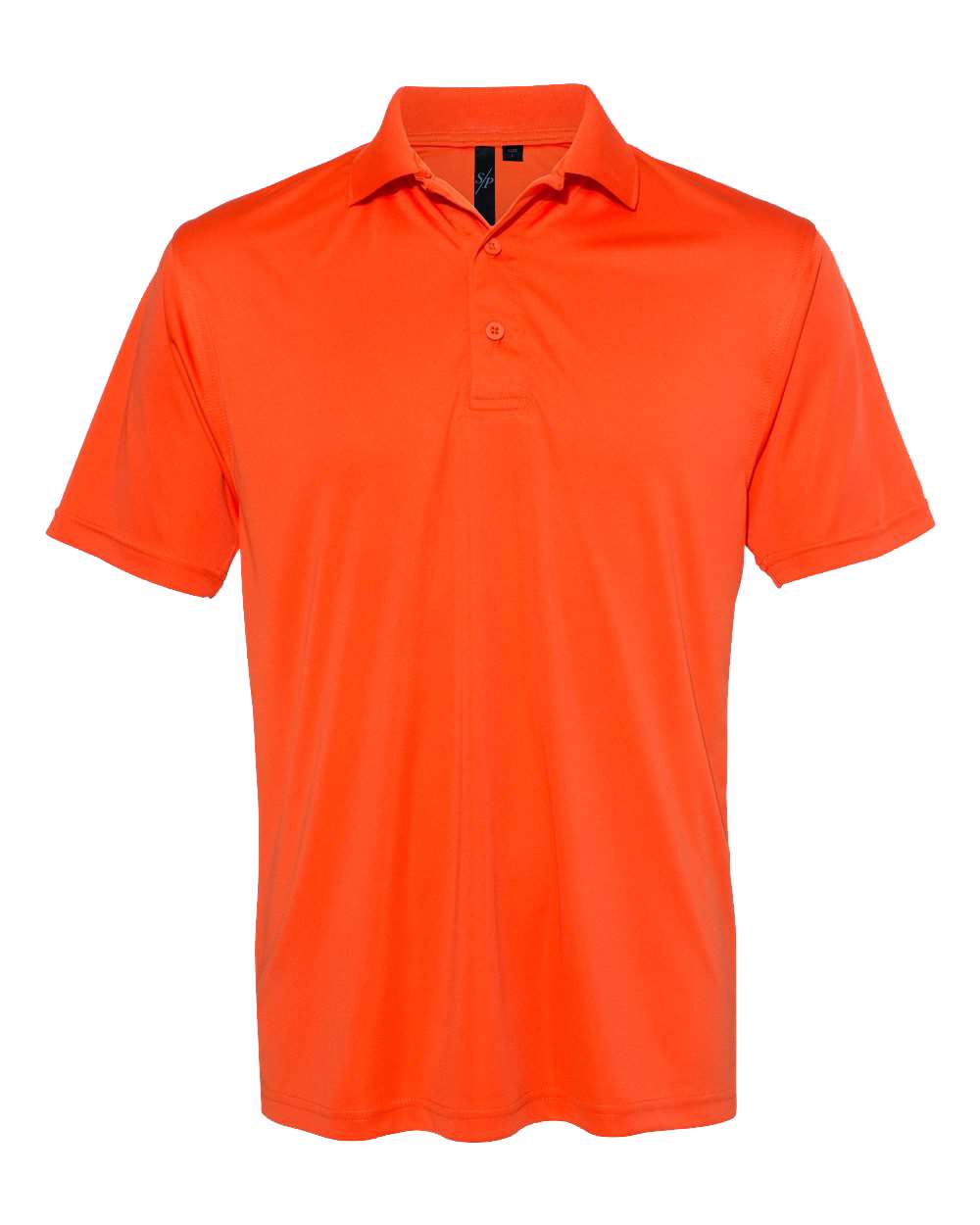 Front View of Orange Value Polyester Polo - 0100