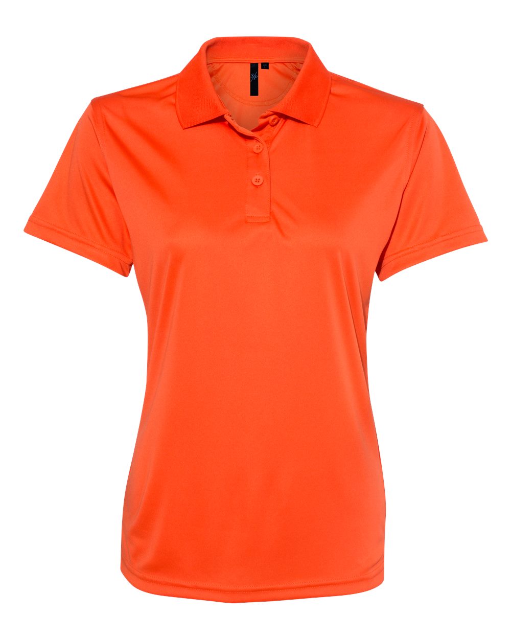 Front View of Orange Women's Value Polyester Polo - 5100