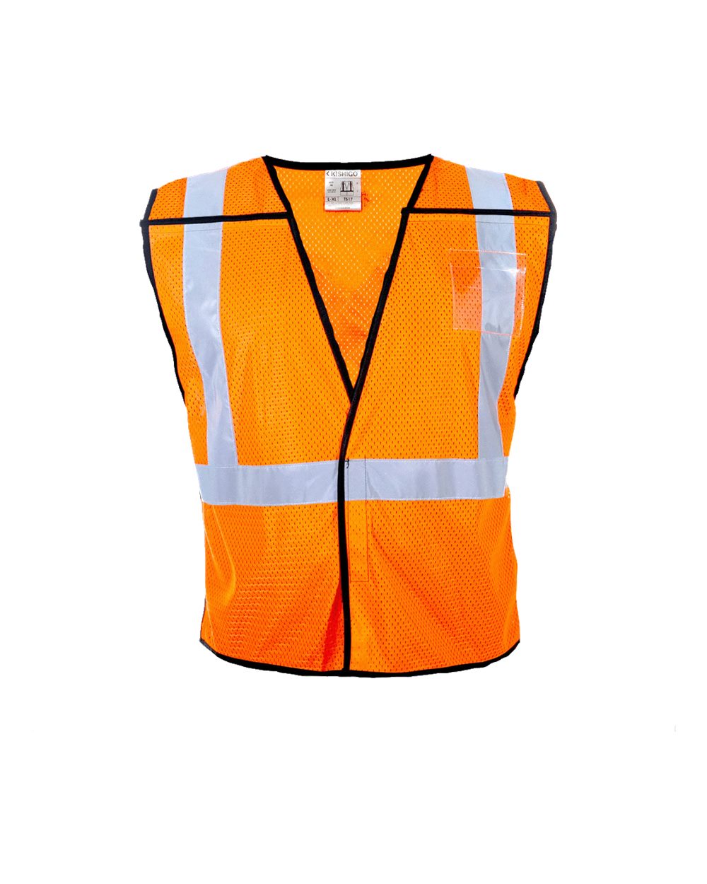 Front View of Orange X-Back Breakaway Vest - 1805-1806