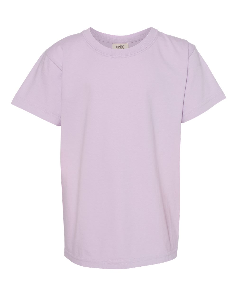 Front View of Orchid Garment-Dyed Youth Heavyweight T-Shirt - 9018