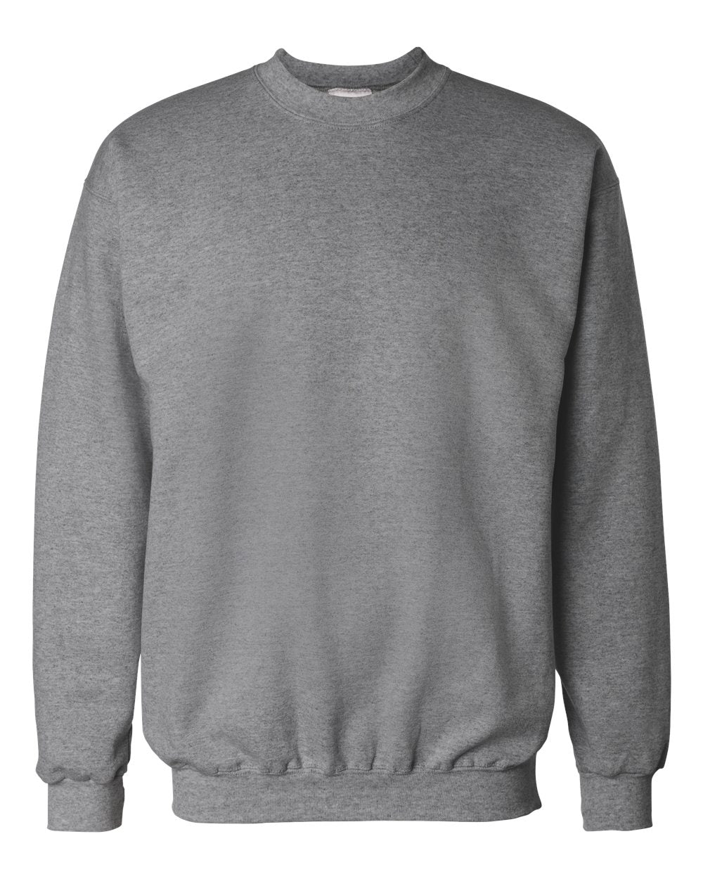 Front View of Oxford Grey Ultimate Cotton® Crewneck Sweatshirt - F260