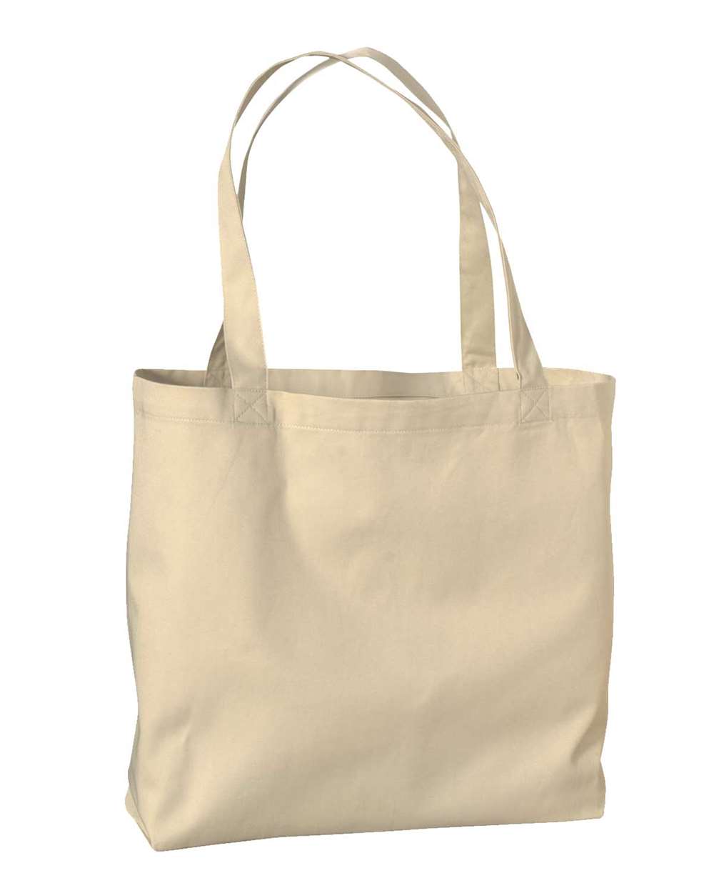 Front View of Oyster Large Twill Tote - EC8001