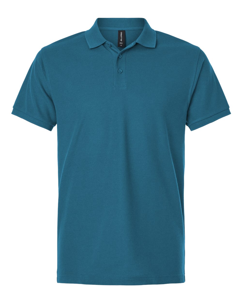 Front View of Pacific Blue Pique Polo - 62800
