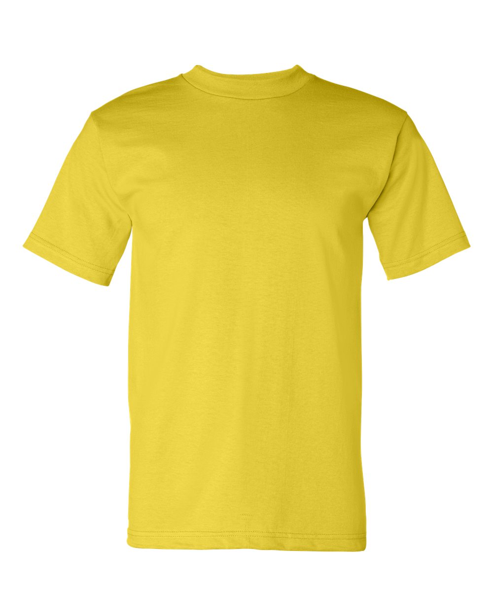 Front View of Pacific Yellow USA-Made Heavyweight T-Shirt - 5100