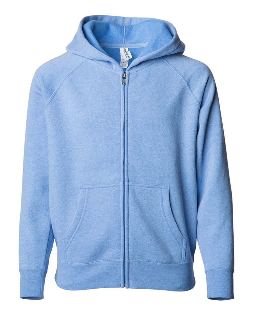 Front View of Pacific Youth Lightweight Special Blend Raglan Zip Hood - PRM15YSBZ