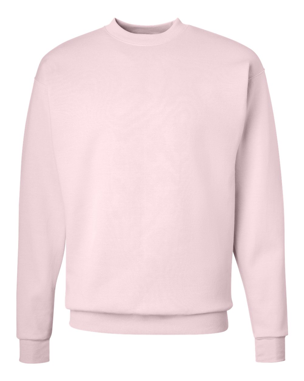 Front View of Pale Pink Ecosmart® Crewneck Sweatshirt - P160