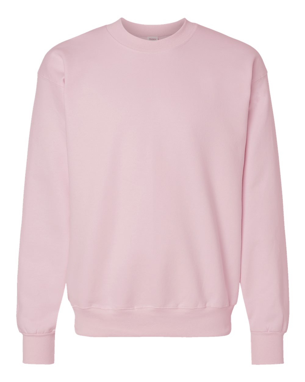 Front View of Pale Pink Ultimate Cotton® Crewneck Sweatshirt - F260