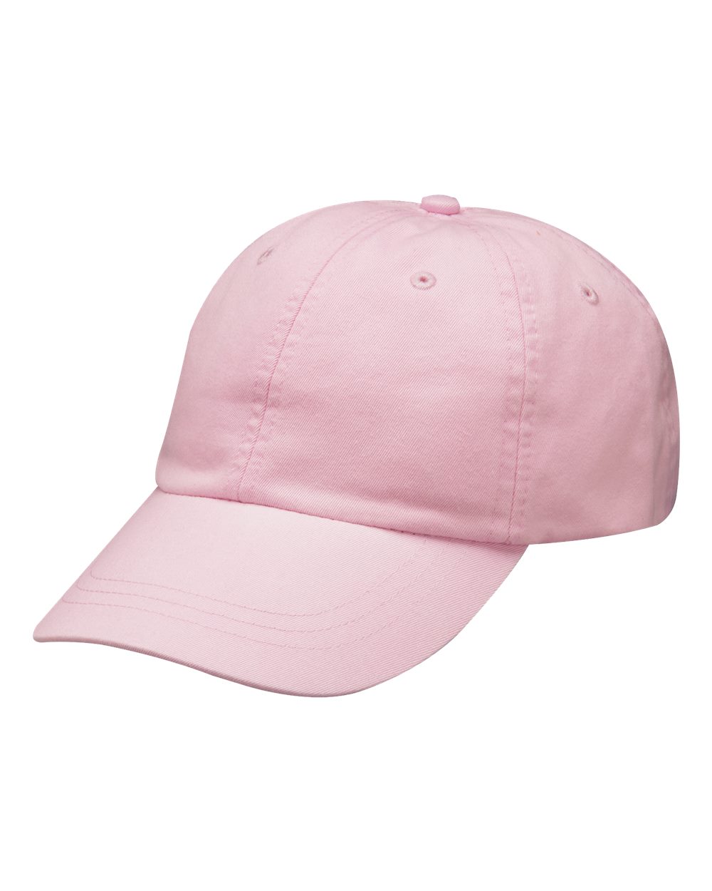 Front View of Pale Pink Youth Pigment-Dyed Cap - KO101