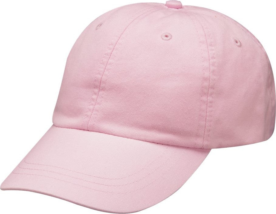 Front View of Pale Pink Youth Pigment-Dyed Cap - KO101