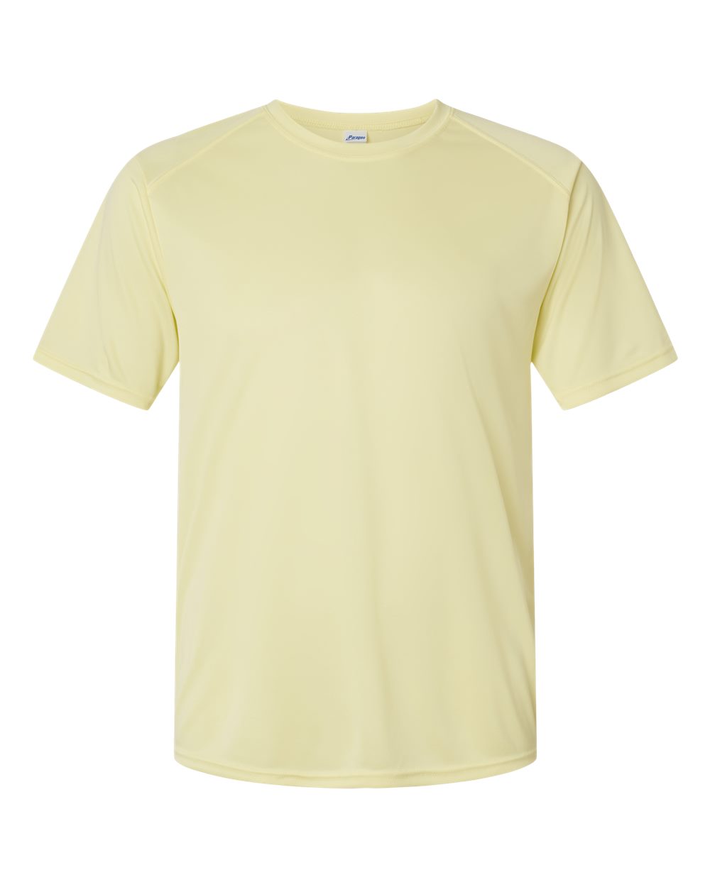 Front View of Pale Yellow Islander Performance T-Shirt - 200