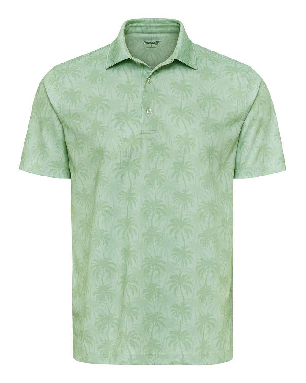Front View of Palm Green Charleston Sublimated Polo - 154