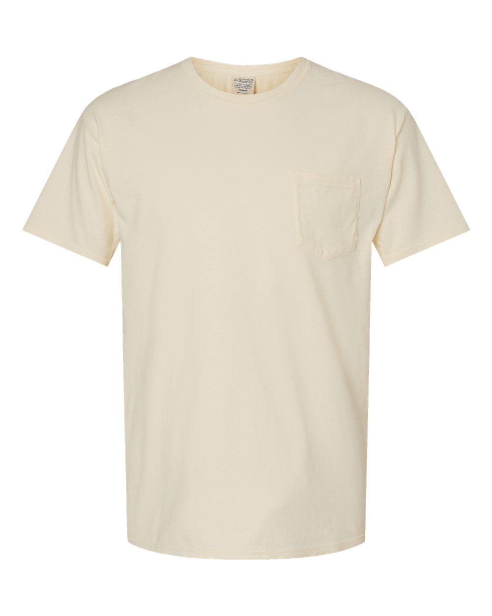 Front View of Parchment Garment-Dyed Pocket T-Shirt - GDH150