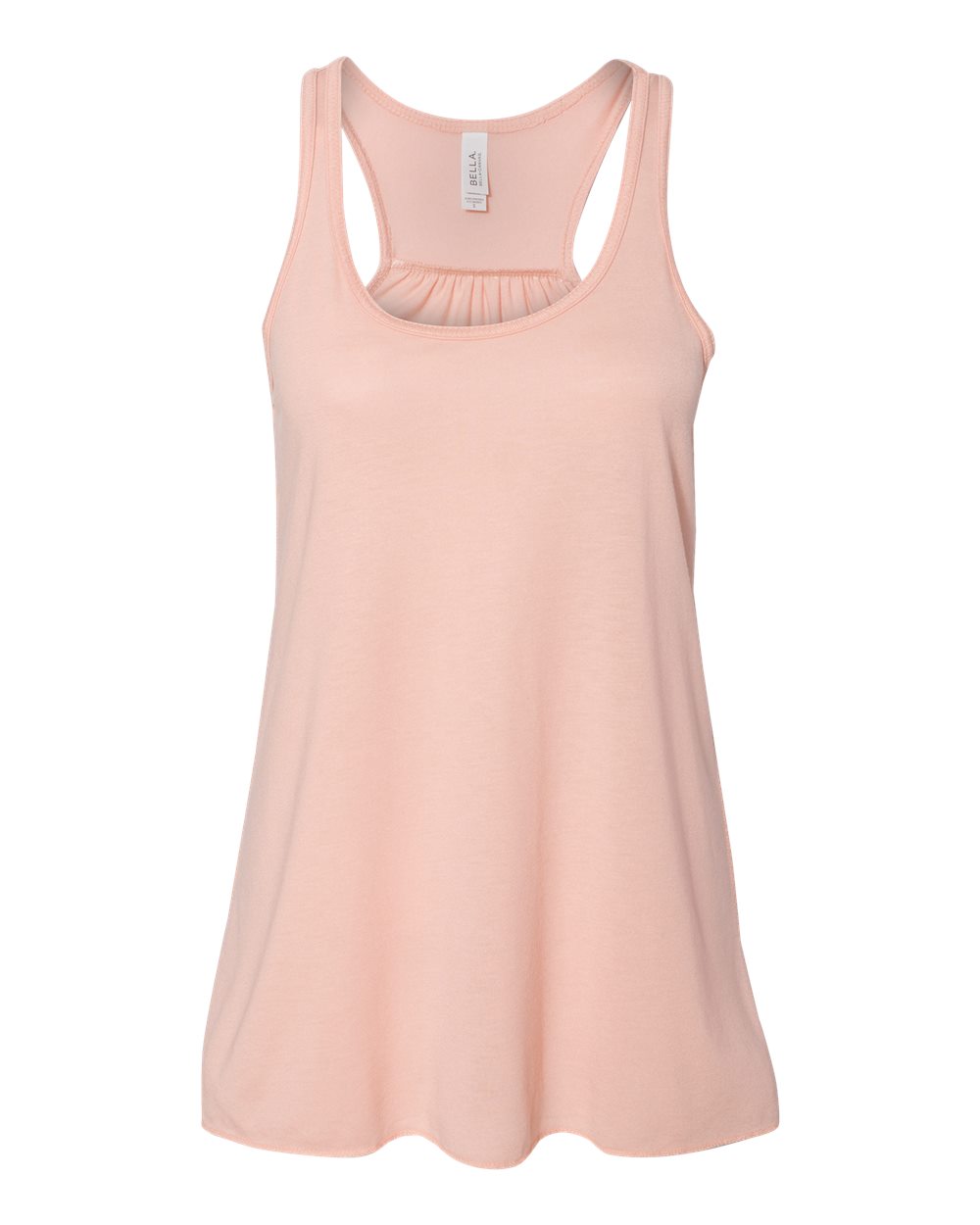 Front View of Peach Women's Flowy Racerback Tank - 8800