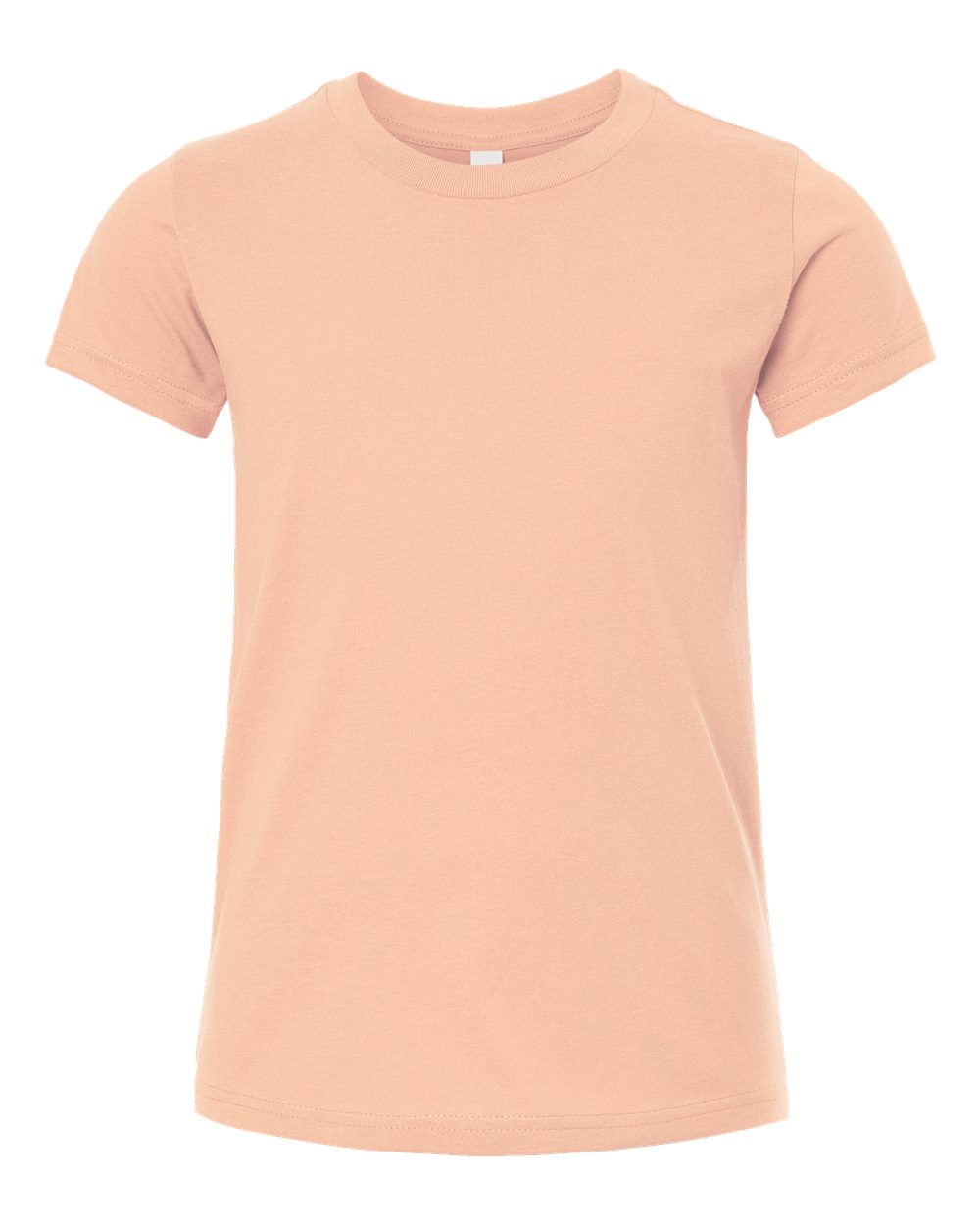 Front View of Peach Youth Jersey Tee - 3001Y