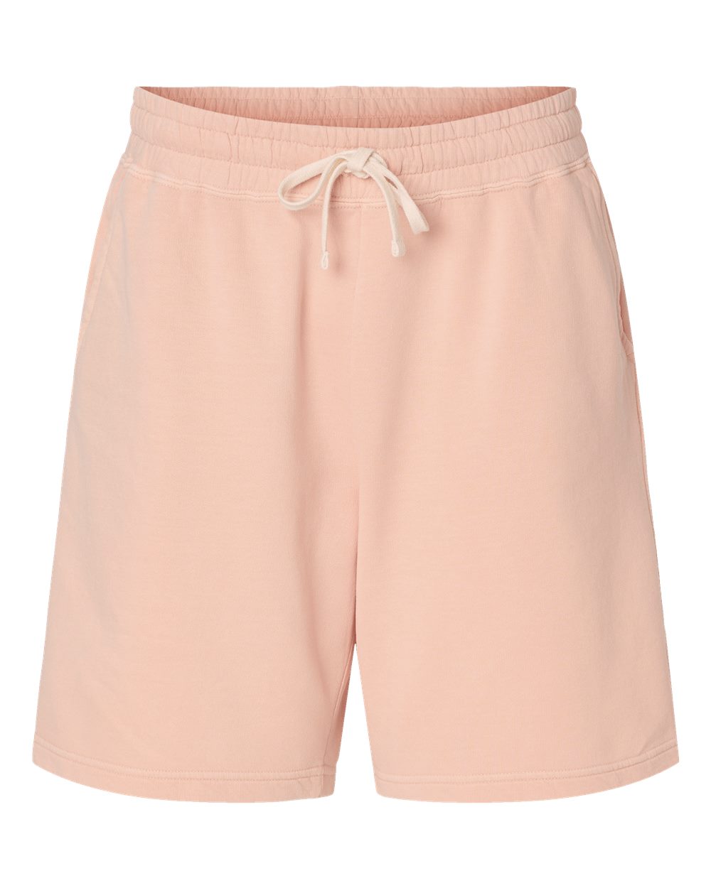 Front View of Peachy Garment-Dyed Lightweight Fleece Sweat Shorts - 1468