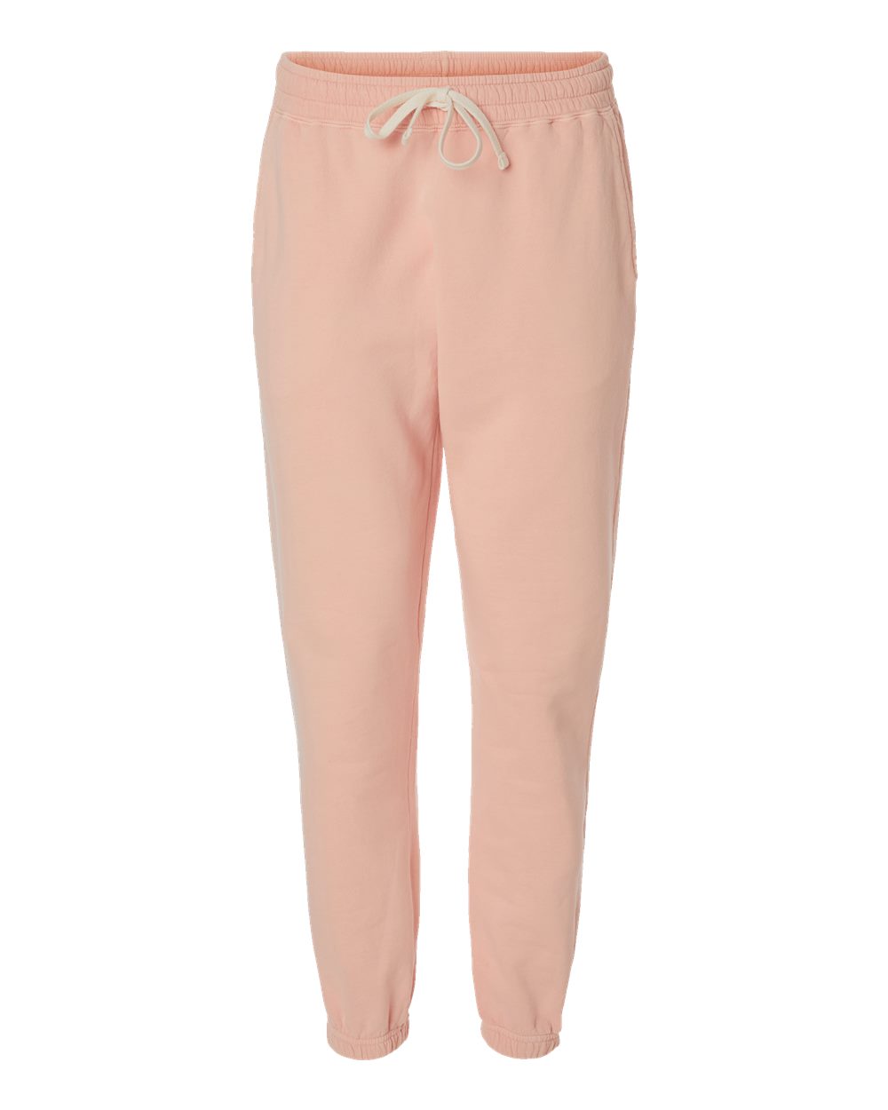 Front View of Peachy Garment-Dyed Lightweight Fleece Sweatpants - 1469