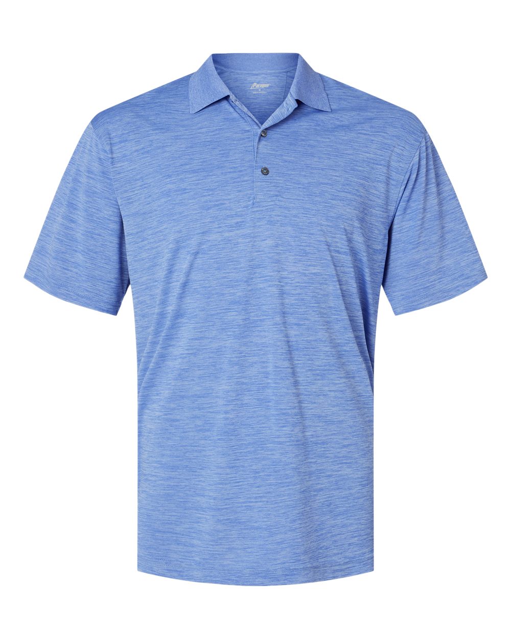 Front View of Peri Blue Heather Dakota Striated Heather Polo - 130
