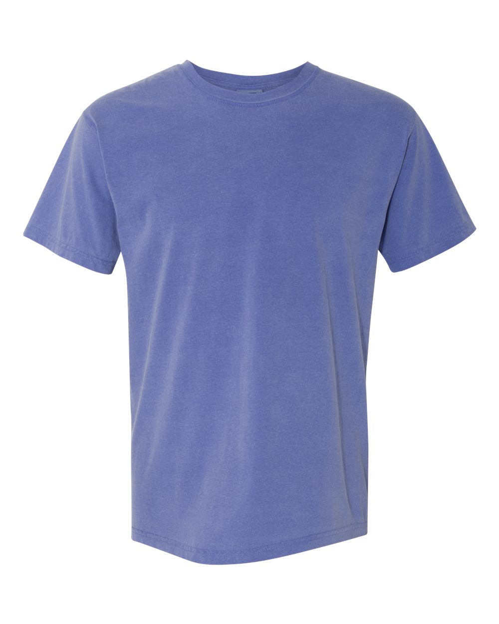 Front View of Periwinkle Garment-Dyed Heavyweight T-Shirt - 1717