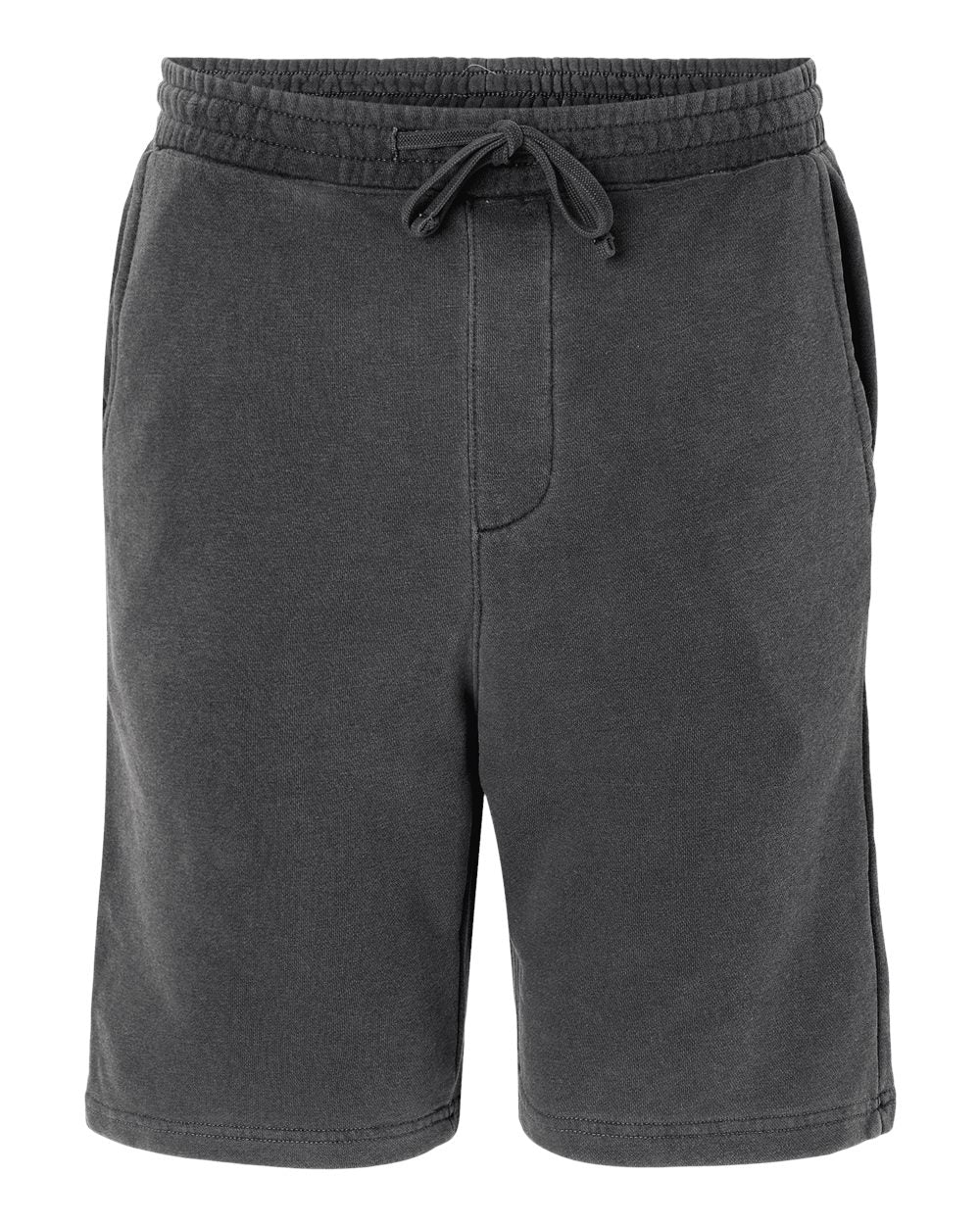 Front View of Pigment Black Pigment-Dyed Fleece Shorts - PRM50STPD