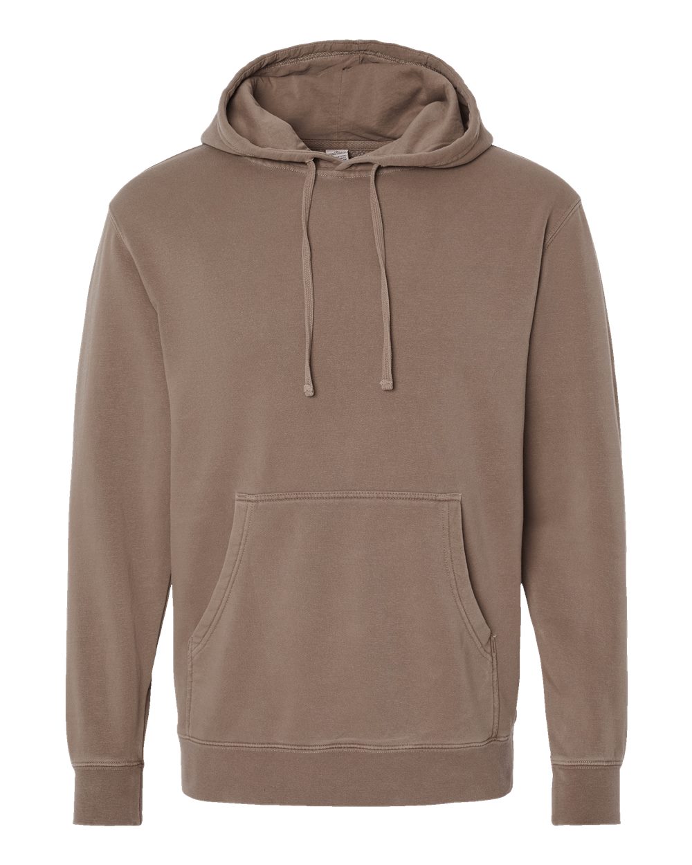 Front View of Pigment Clay Midweight Pigment-Dyed Hooded Sweatshirt - PRM4500