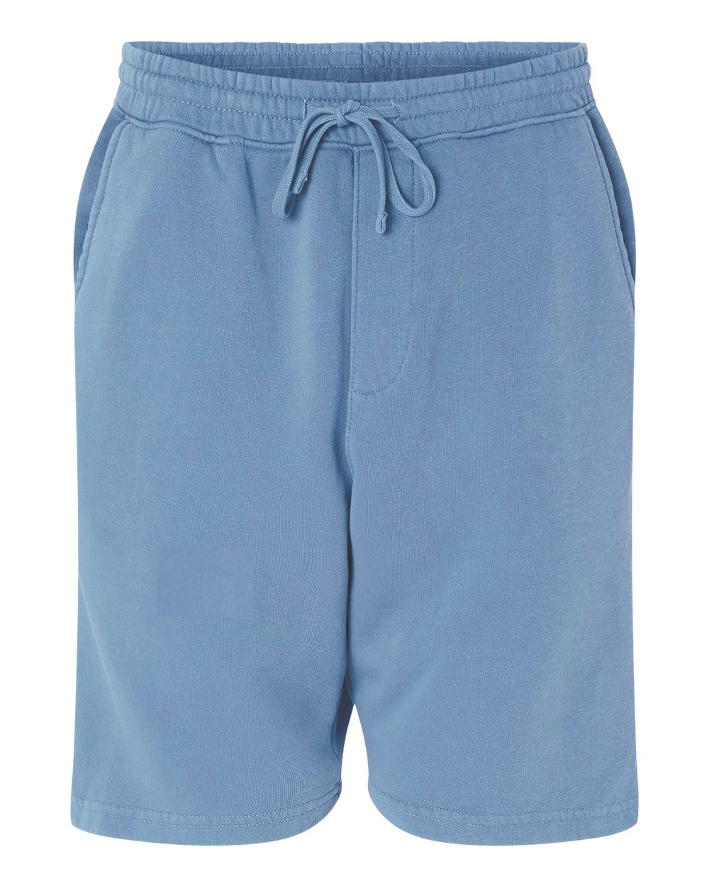 Front View of Pigment Light Blue Pigment-Dyed Fleece Shorts - PRM50STPD