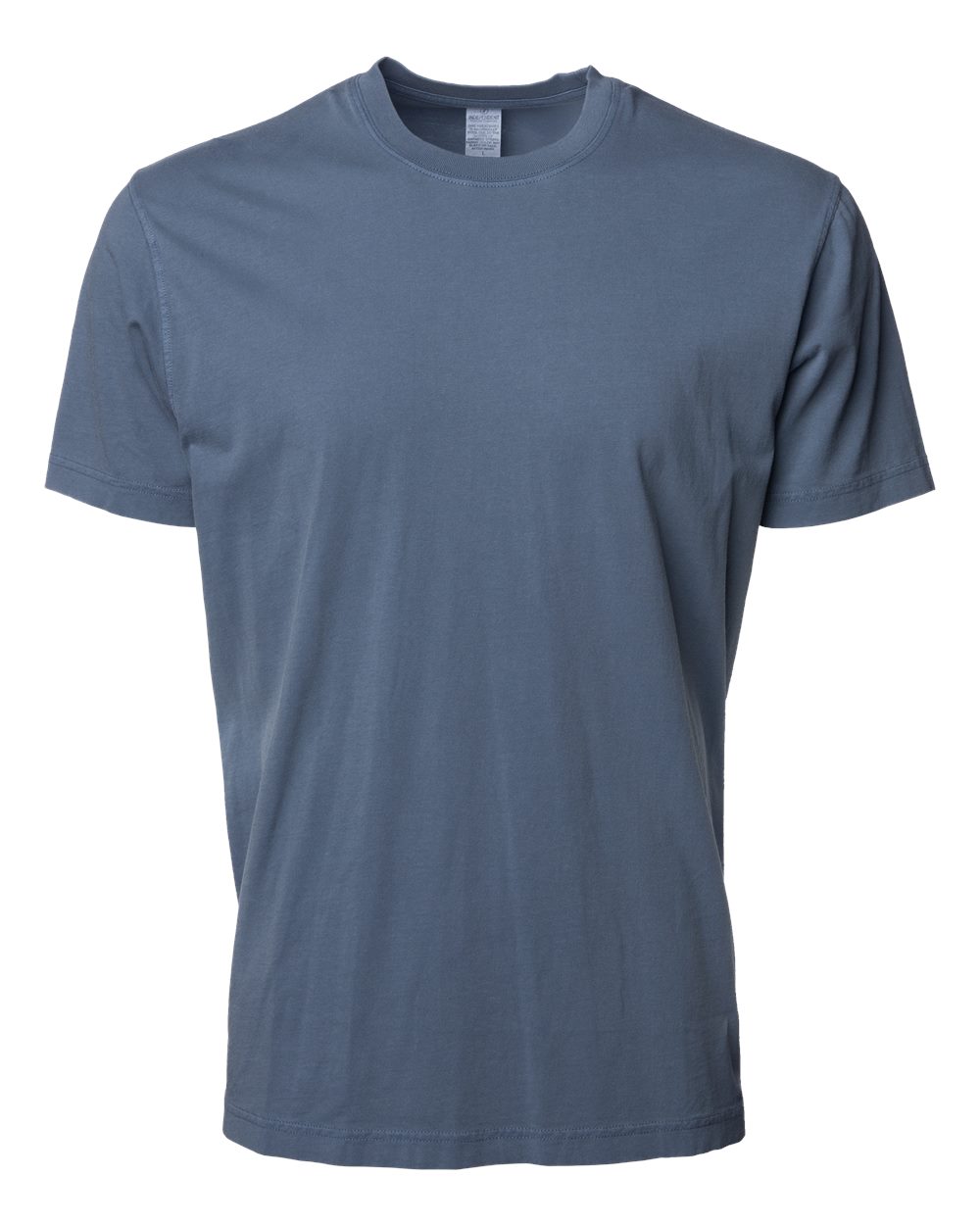 Front View of Pigment Slate Blue Premium Pigment-Dyed T-Shirt - PRM180PT