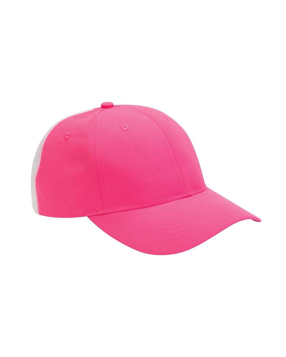 Front View of Pink Contrast Back Stripe Clubhouse Cap - PE105