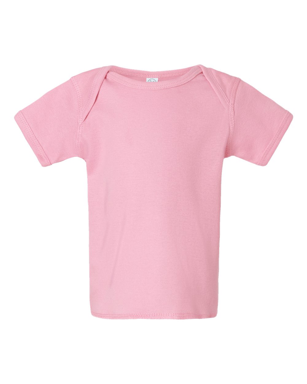 Front View of Pink Infant Baby Rib Tee - 3400