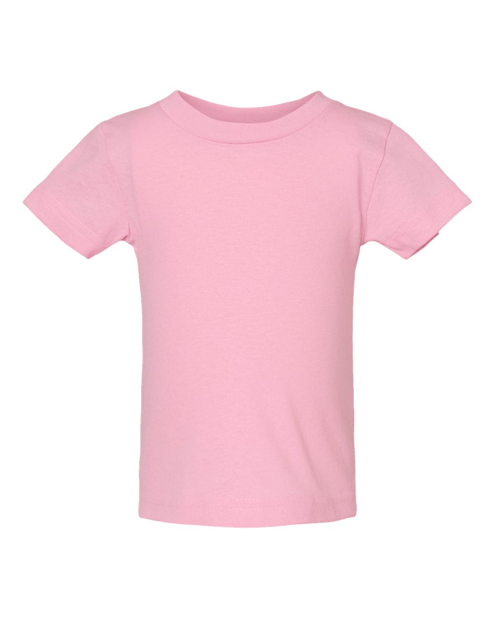 Front View of Pink Infant Cotton Jersey Tee - 3401