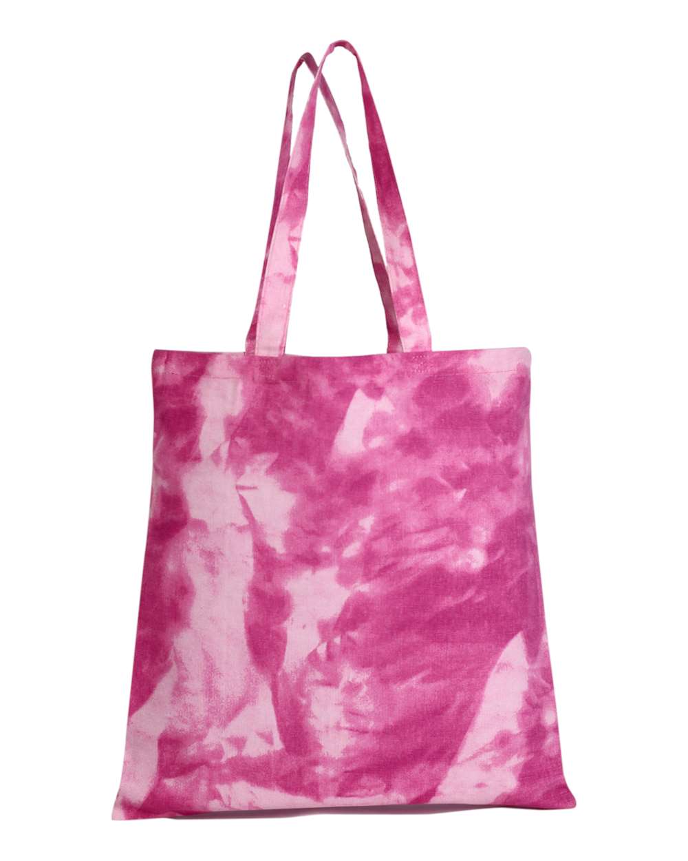 Front View of Pink Lady Tie-Dyed Canvas Bag - TD800
