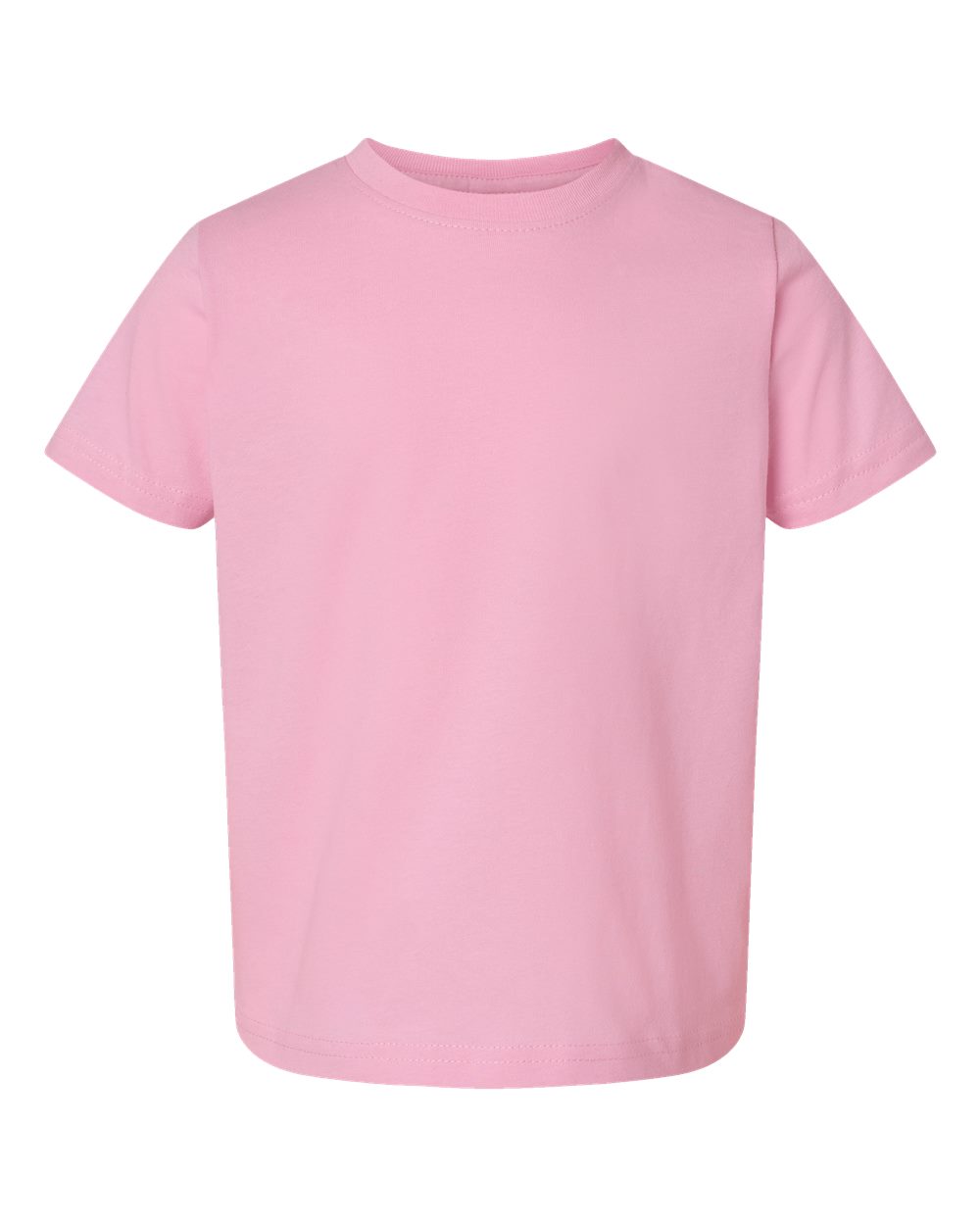 Front View of Pink Toddler Fine Jersey Tee - 3321