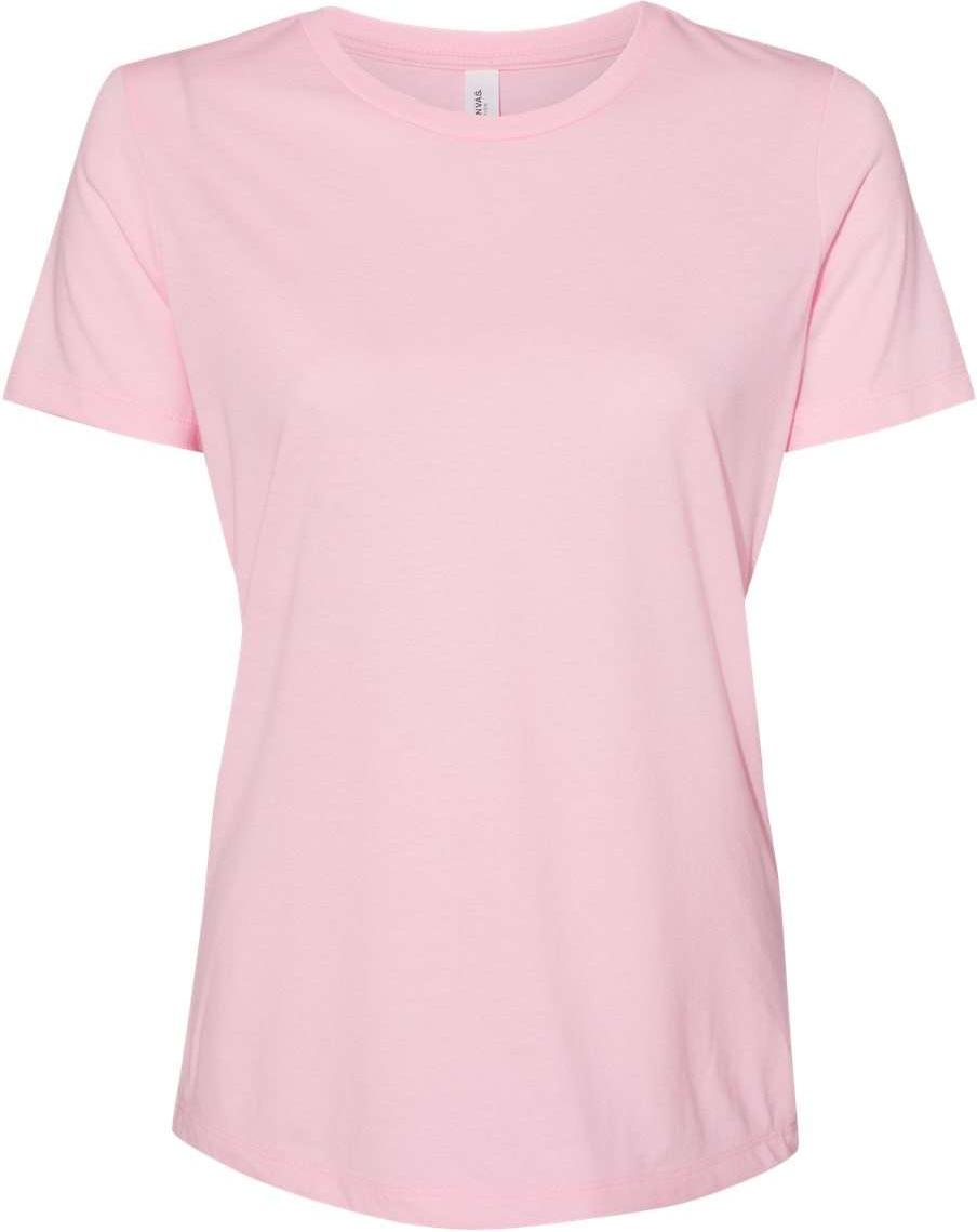 Front View of Pink Triblend Women’s Relaxed Fit Triblend Tee - 6413